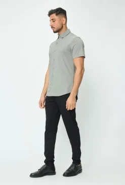 Polo uni manche court col ouvert