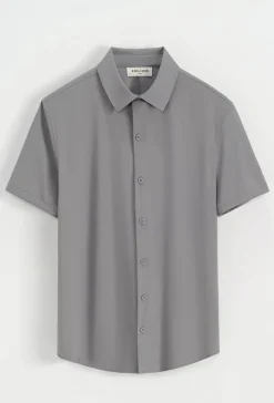 Polo uni manche court col ouvert