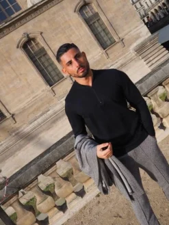 Polo uni manche longue