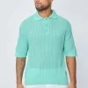 Polo uni manches courtes en maille
