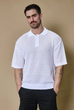 Polo uni manches courtes en mailles