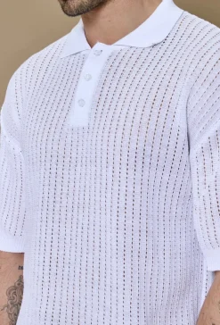 Polo uni manches courtes en mailles