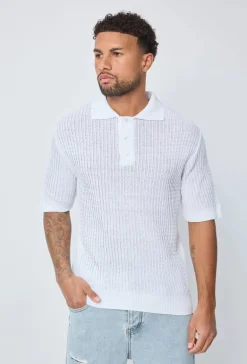 Polo uni manches courtes en maille