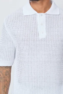 Polo uni manches courtes en maille