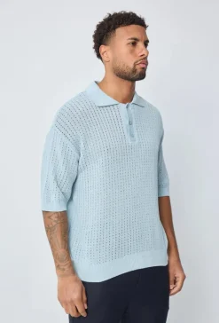 Polo uni manches courtes en maille