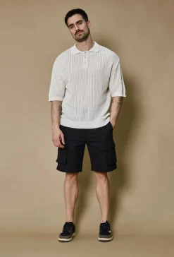Polo uni manches courtes en mailles
