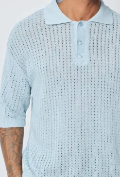 Polo uni manches courtes en maille