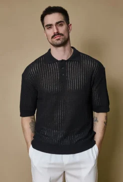 Polo uni manches courtes en mailles