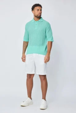 Polo uni manches courtes en maille