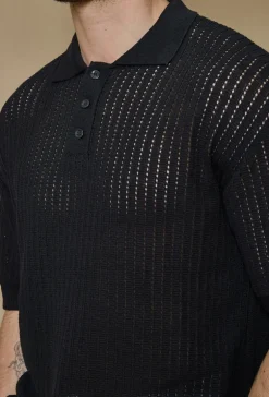 Polo uni manches courtes en mailles