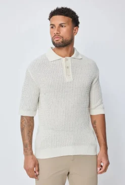Polo uni manches courtes en maille