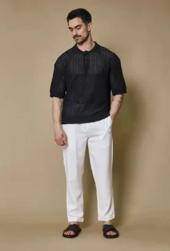 Polo uni manches courtes en mailles
