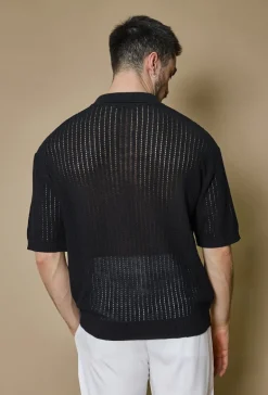 Polo uni manches courtes en mailles