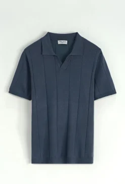 Pull à col chemise ouvert en v