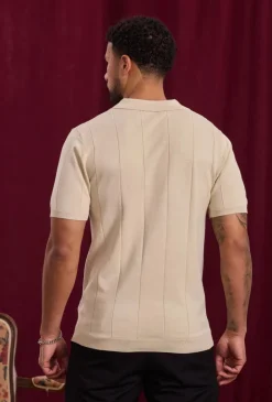 Pull à col chemise ouvert en v