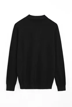 Pull à col chemise zipé