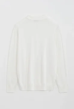 Pull à col chemise zipé
