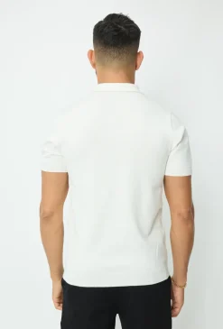 Pull à col chemise zipé