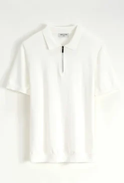 Pull à col chemise zipé