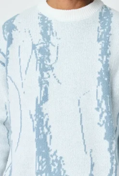 Pull à motif griffonnage