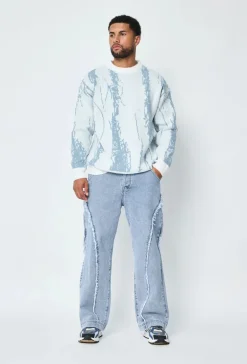 Pull à motif griffonnage