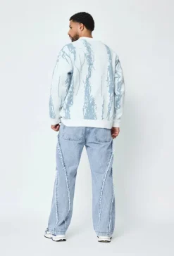 Pull à motif griffonnage