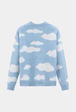 Pull à motif nuages