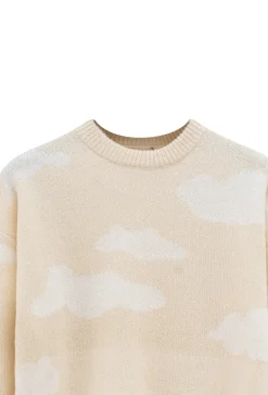 Pull à motif nuages