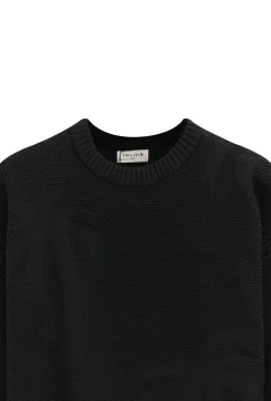 Pull à motif palmier uni