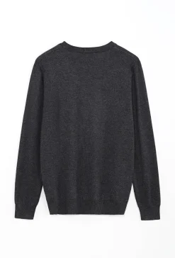 Pull cardigan boutonné couleur uni