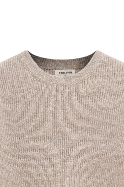 Pull chiné à col rond