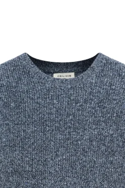 Pull chiné à col rond