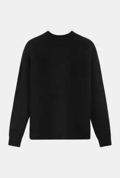 Pull col rond à motif grandes fleures