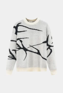 Pull col rond abstrait