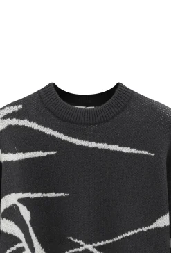 Pull col rond abstrait