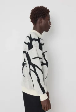 Pull col rond abstrait