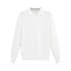 Pull en maille col à revers avec deux boutons