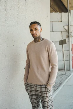 Pull en maille cotelé