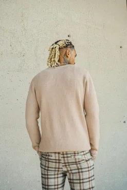 Pull en maille cotelé