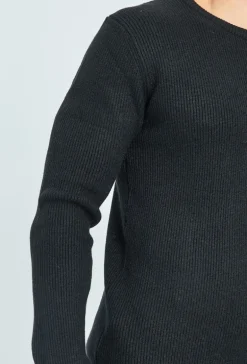 Pull en maille cotelé