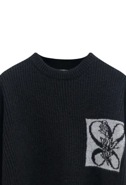 Pull en maille effet fausse poche