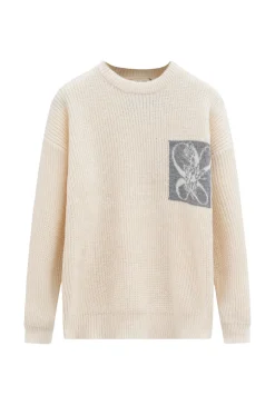 Pull en maille effet fausse poche