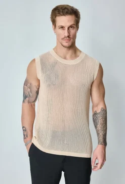 Pull en maille sans manches