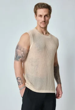 Pull en maille sans manches
