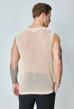 Pull en maille sans manches