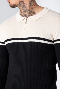 Pull léger avec col classique zippé