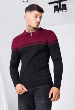 Pull léger avec col classique zippé