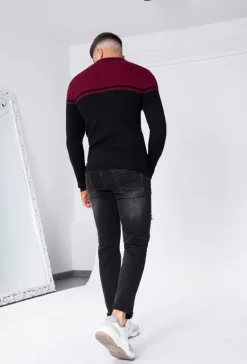 Pull léger avec col classique zippé