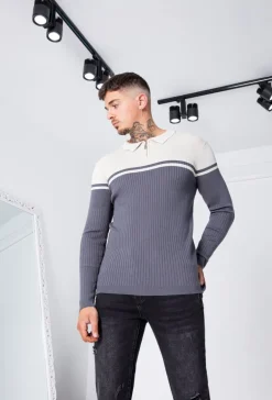 Pull léger avec col classique zippé