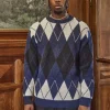Pull maille à motif losange